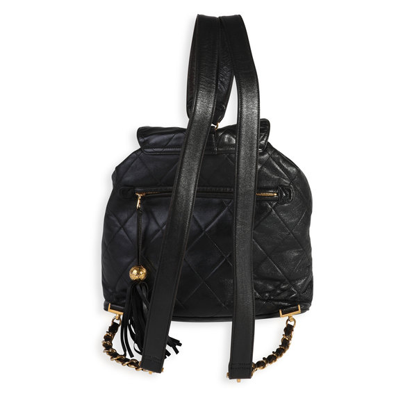 Chanel Vintage Black Quilted Lambskin Backpack - Picture 2 of 7